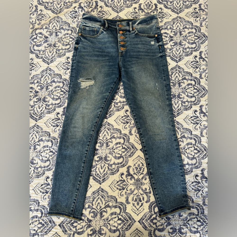 Express Skinny High Rise Jeans Women’s 8R - button fly